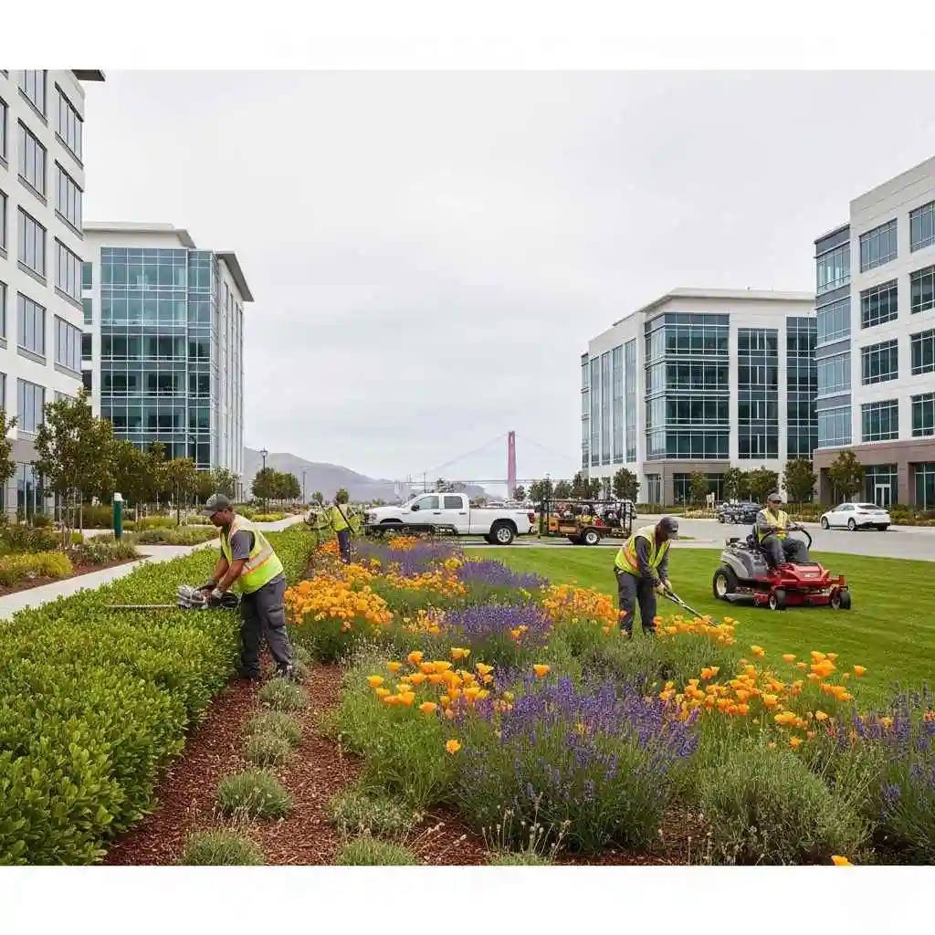Commercial landscape maintenance in the Bay Area