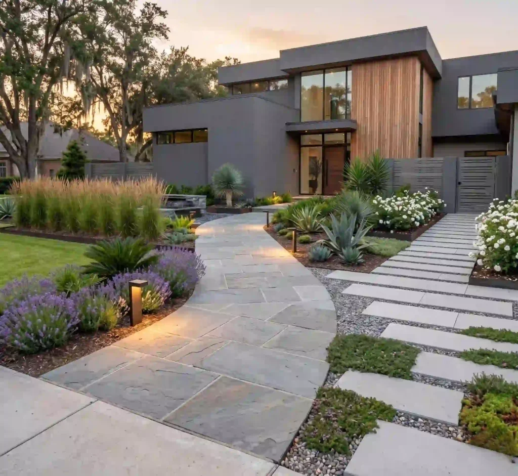 Residential landscape design project completed in Lafayette California.