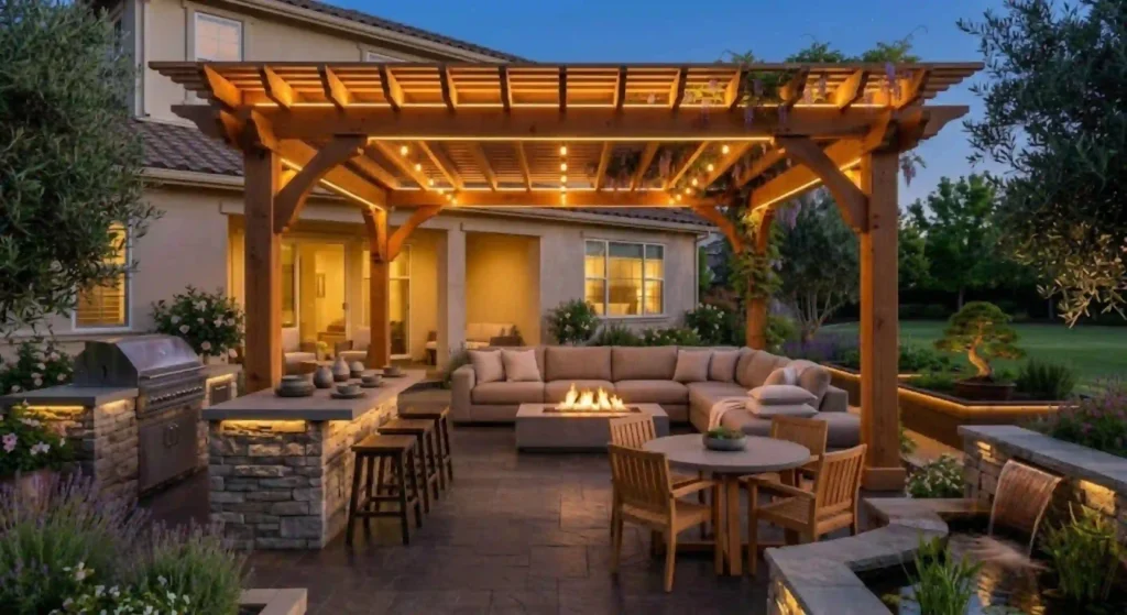 Completed outdoor living space in El Cerrito