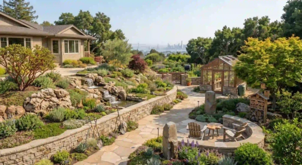 Completed sustainable garden transformation in El Cerrito